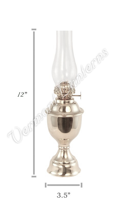 Yacht Lamp - Gimbaled Nickel with Smoke Bell - 12"