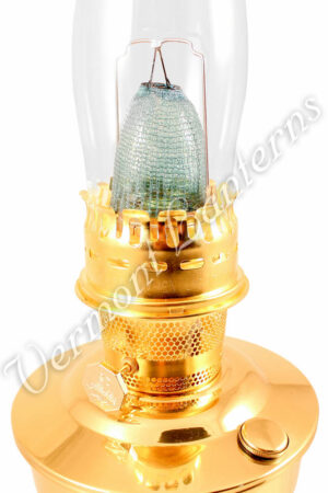 Aladdin Brass Heritage Oil Lamp w/Green Shade - 24"