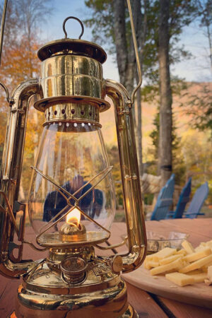 Brass Hurricane Lantern Camping Vermont