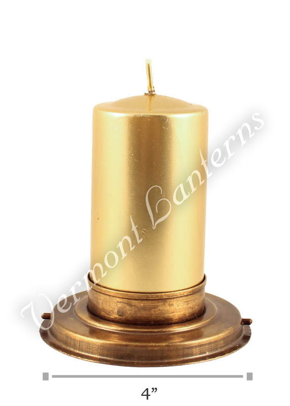 Candle Lantern Insert - Antique Brass