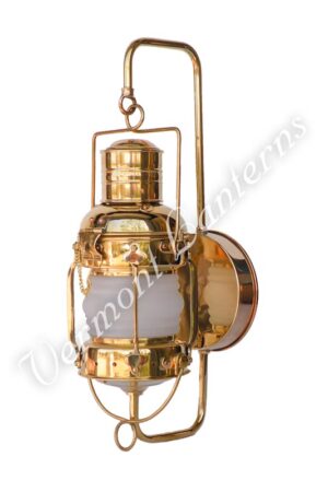 Electric Lantern - Ships Lanterns Brass Anchor Lamp - 10" Custom Wall Mount