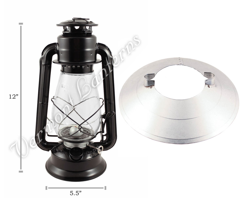 Hurricane Lanterns - Galvanized w/ Hooded Reflector - 12"