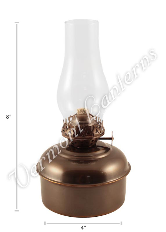 Oil Lamps - Antique Brass "Dorset" Table Lamp - 8"