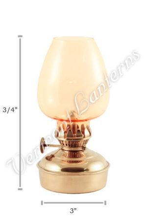 Mini Oil Lamp Chimney #5 Amber - 1 1/4" x 3 7/8"