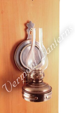 Oil Lamps - Antique Brass Mini Wall Lamp 6.5"