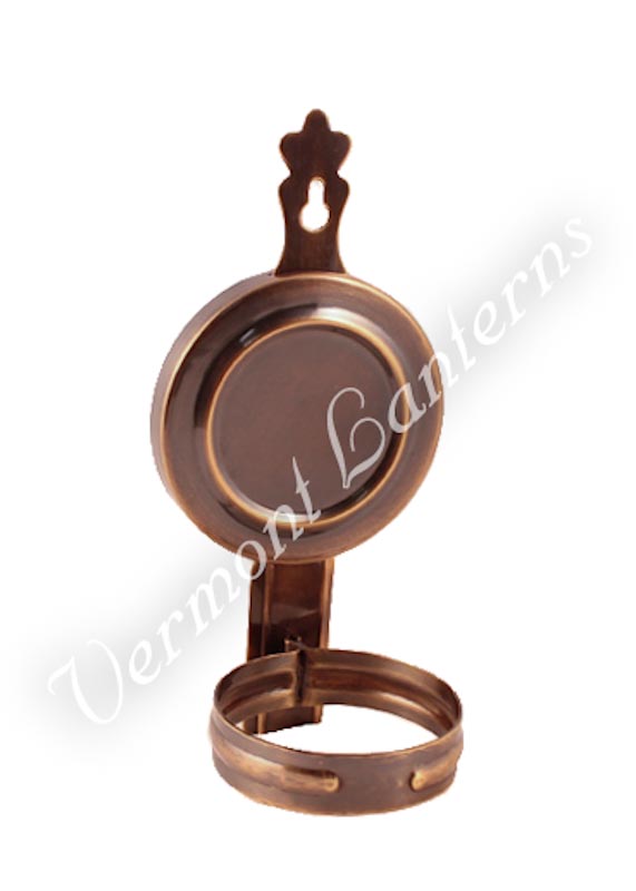Oil Lamps - Antique Brass Mini Wall Lamp 6.5"
