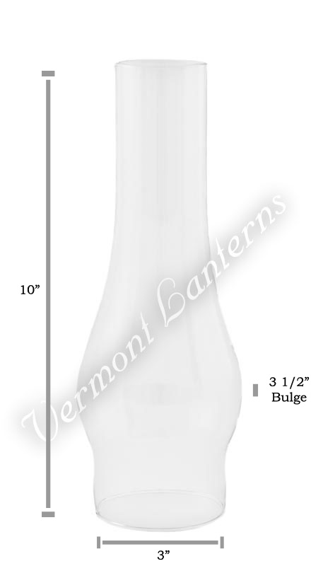 Oil Lamp Chimney #4 - 3" x 10"
