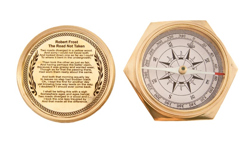 Nautical Gifts - Brass Pocket and Desk Compass - 4"