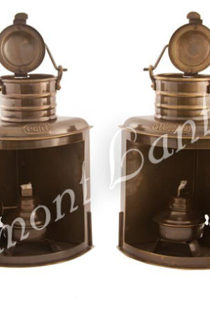 Ships Lantern - Antique Brass Port & Starboard - 9"