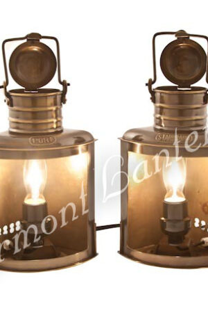 Electric Lanterns - Ships Lantern Antique Port & Starboard - 9"
