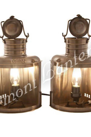Electric Lanterns - Ships Lantern Antique Port & Starboard - 11"
