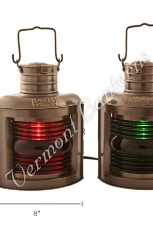 Electric Lanterns - Ships Lantern Antique Port & Starboard - 11"