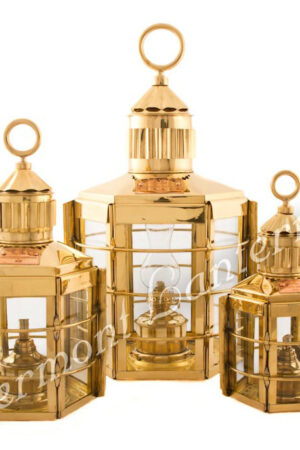 Electric Lanterns - Ship Lanterns Clipper Lamp Brass - 22"