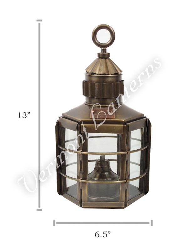 Ship Lanterns Clipper Lamp Antique Brass - 13"