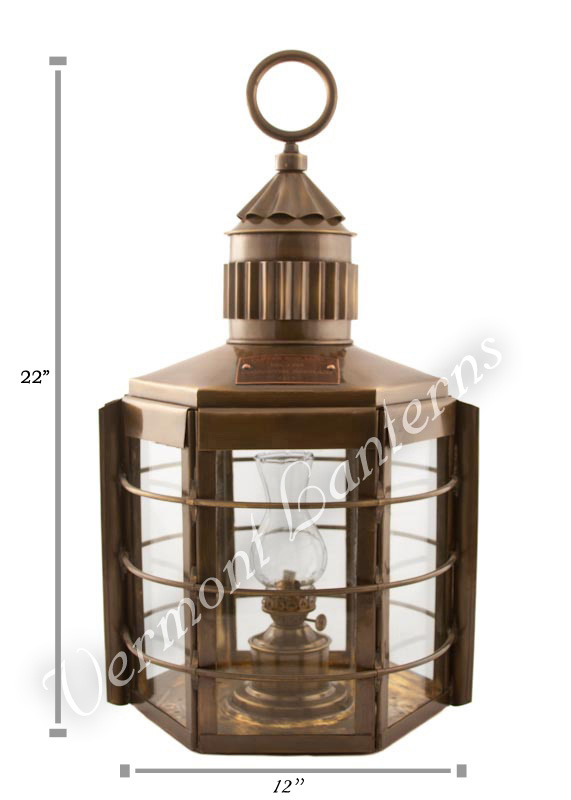 Ship Lanterns Clipper Lamp Antique Brass - 22"
