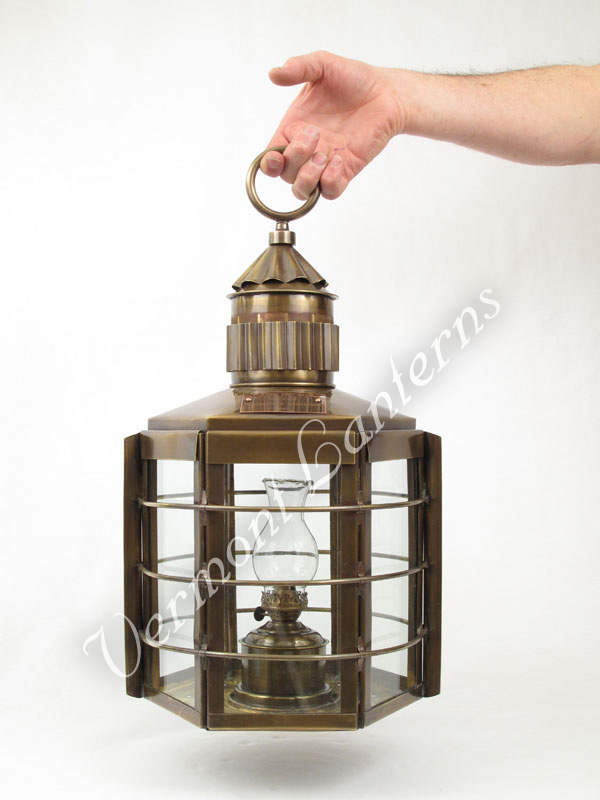 Ship Lanterns Clipper Lamp Antique Brass - 22"