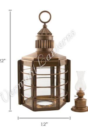 Ship Lanterns Clipper Lamp Antique Brass - 22"