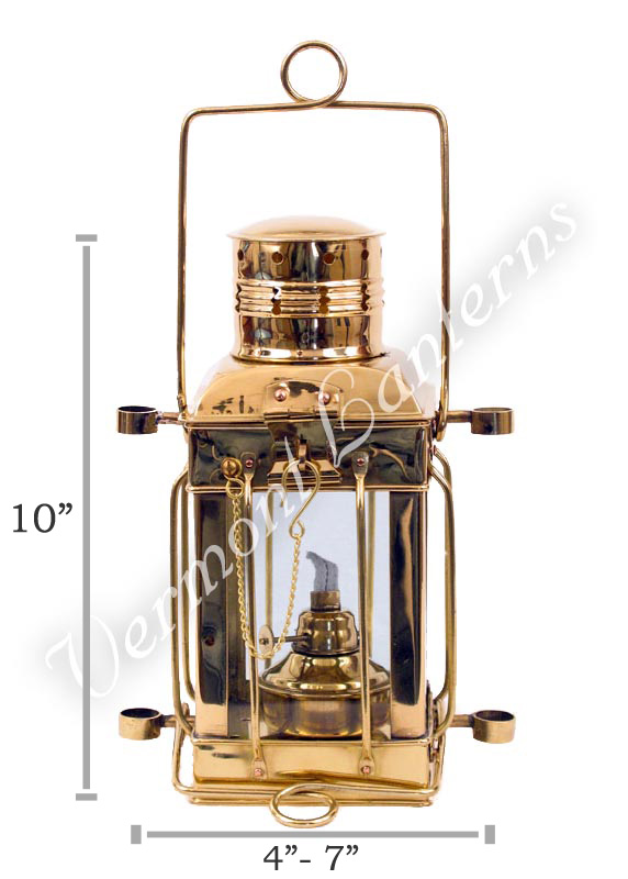 Oil Lamps - Brass Cargo Lamp 10"