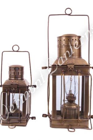 Oil Lamps - Antique Brass Cargo Lamp 15"