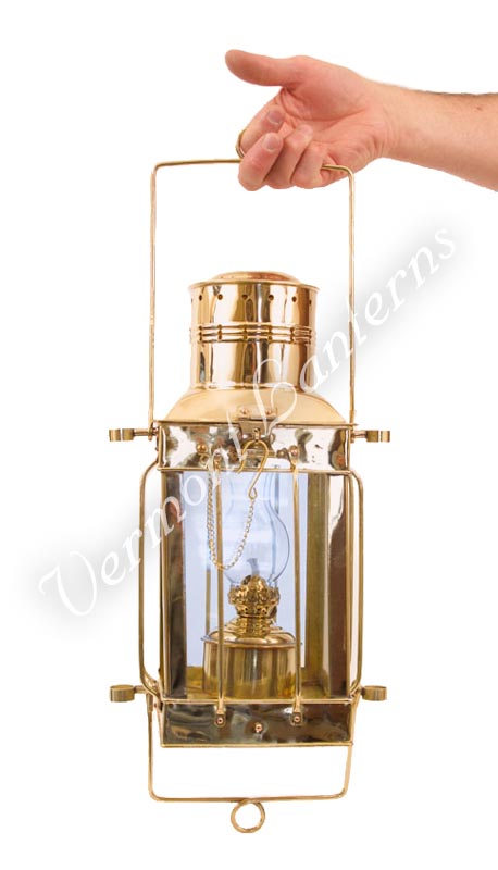 Oil Lamps - Brass Cargo Lamp 15"
