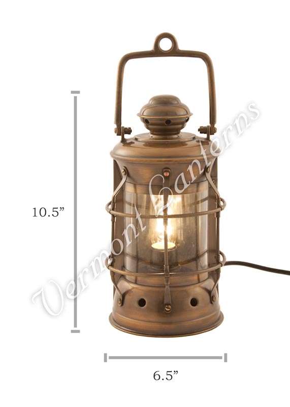 Nautical Lamps - Antique Brass Masthead Lantern - 10.5"