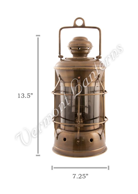 Nautical Lamps - Antique Brass Masthead Lantern - 13.5"
