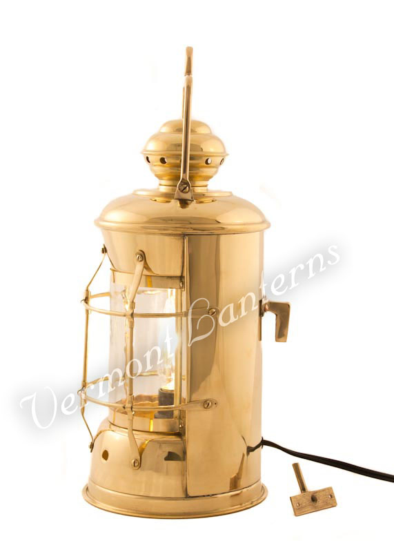 Electric Lanterns - Nautical Lamps Brass Masthead Lantern - 13.5"
