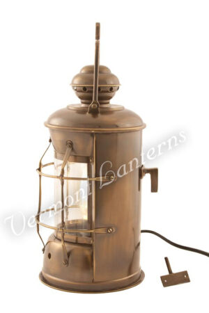 Electric Lanterns - Nautical Lamps Antique Brass Masthead Lantern - 13.5"