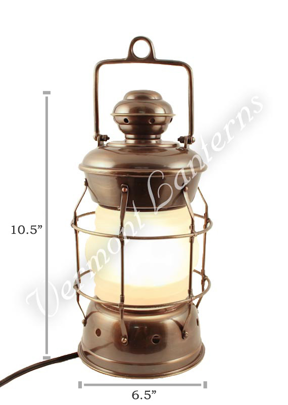Electric Lanterns - Nautical Lanterns Antique Brass Nelson - 10.5"