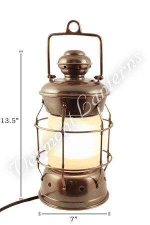 Electric Lanterns - Nautical Lanterns Antique Brass Nelson - 13.5"