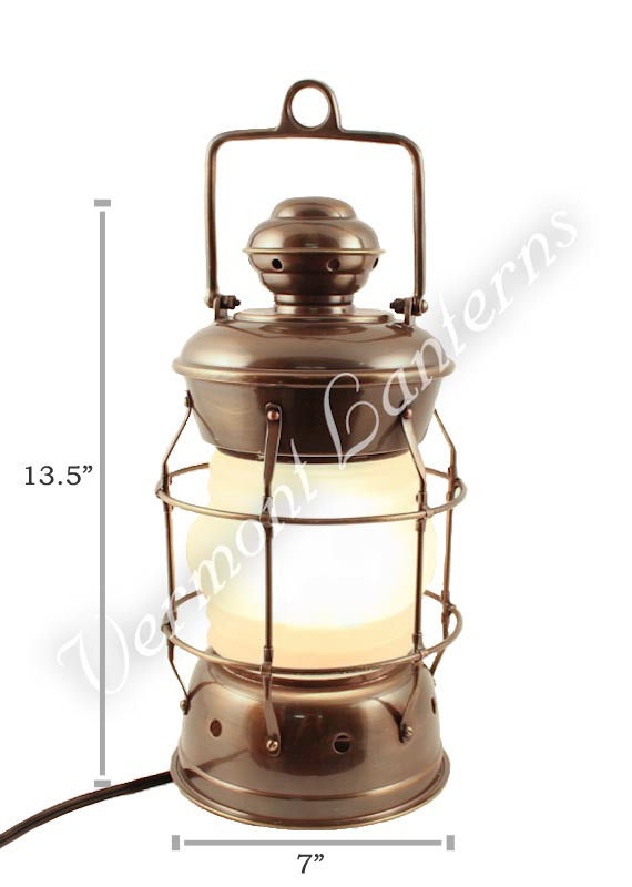 Electric Lanterns - Nautical Lanterns Antique Brass Nelson - 13.5"