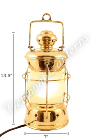 Electric Lanterns - Nautical Lanterns Brass Nelson - 13.5"