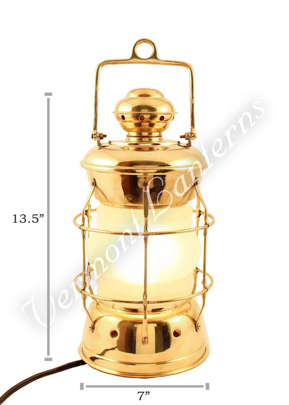 Electric Lanterns - Nautical Lanterns Brass Nelson - 13.5"