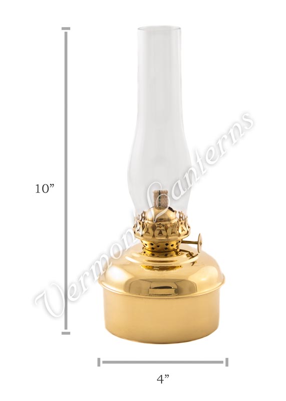 Oil Lamps - Brass "Dorset" Wall Lamp 10"