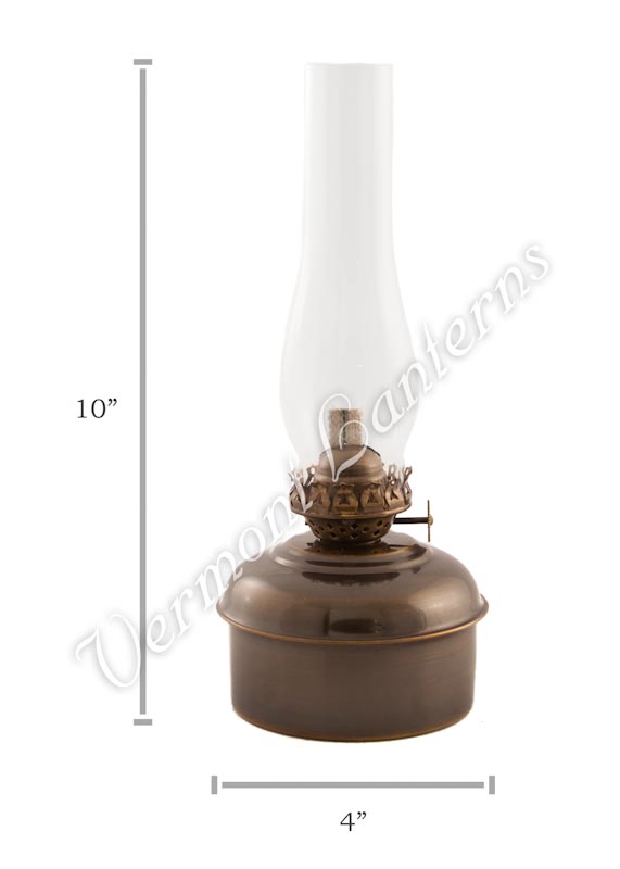 Oil Lamps - Antique Brass "Dorset" Table Lamp - 10"