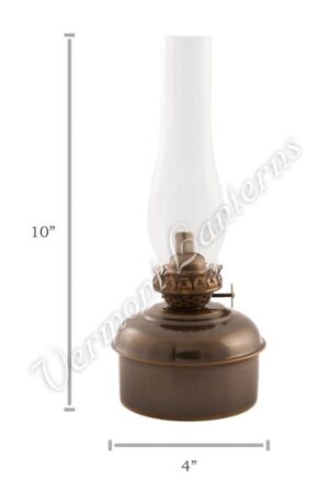 Oil Lamps - Antique Brass "Dorset" Wall Lamp 10"