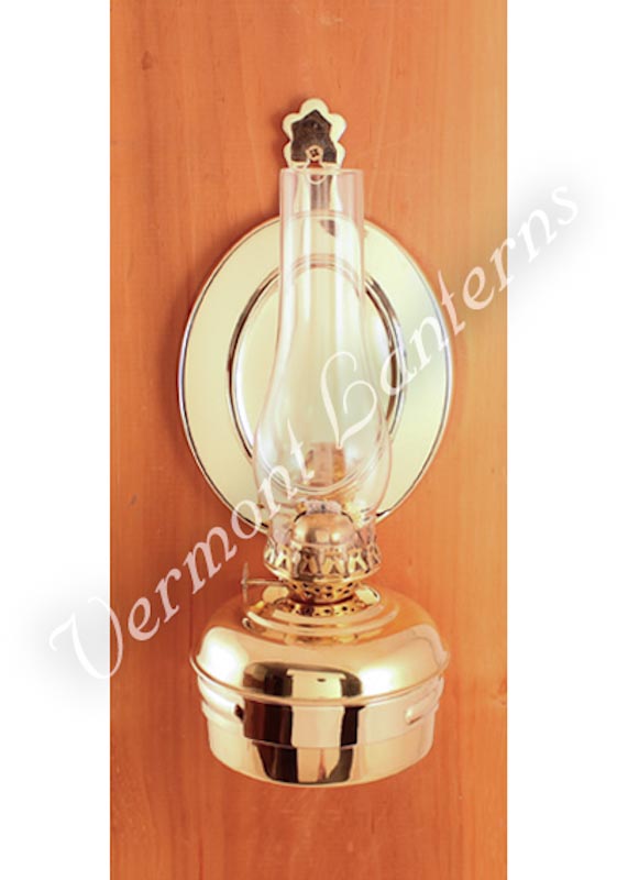 Oil Lamps - Brass "Dorset" Wall Lamp 10"