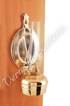 Oil Lamps - Brass "Dorset" Wall Lamp 10"