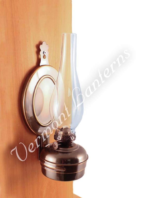 Oil Lamps - Antique Brass "Dorset" Wall Lamp 12"