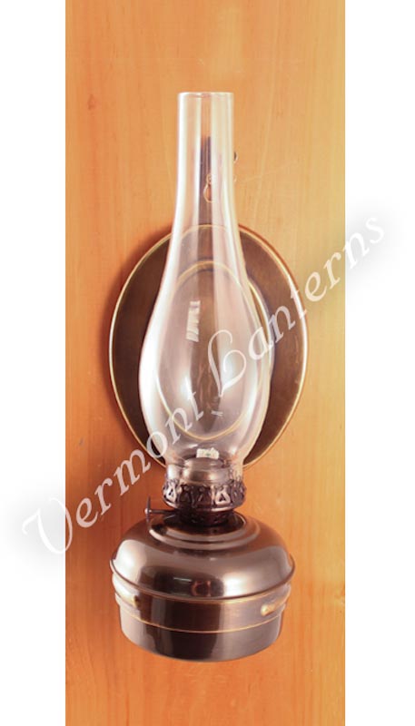 Oil Lamps - Antique Brass "Dorset" Wall Lamp 12"