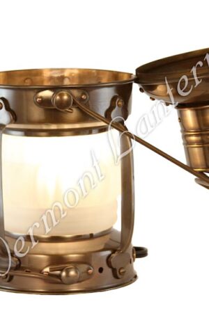 Electric Lantern - Ships Lanterns Antique Brass Anchor Lamp - 12"