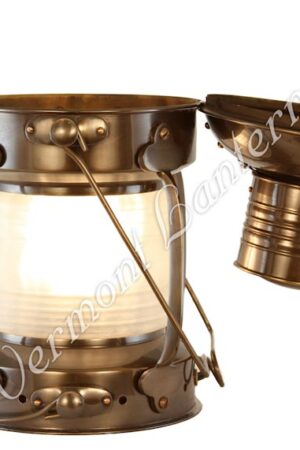 Electric Lantern - Ships Lanterns Antique Brass Anchor Lamp - 15.5"