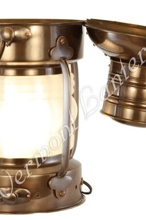 Electric Lantern - Ships Lanterns Antique Brass Anchor Lamp - 19"