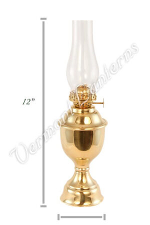 Yacht Lamp - Gimbaled Brass with Smoke Bell - 12"